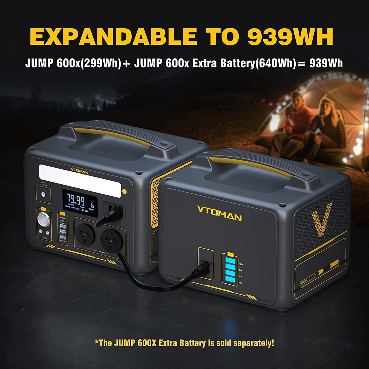 Vtoman Jump 600X 600W Power Station 110W Solar Panel 10A AC/DC