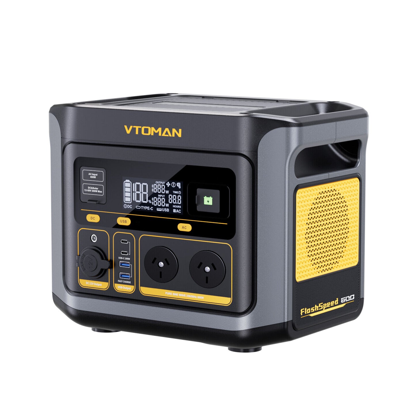 Vtoman FlashSpeed 600 600W 499Wh AC/DC Portable Power Station - LiFePO4 battery