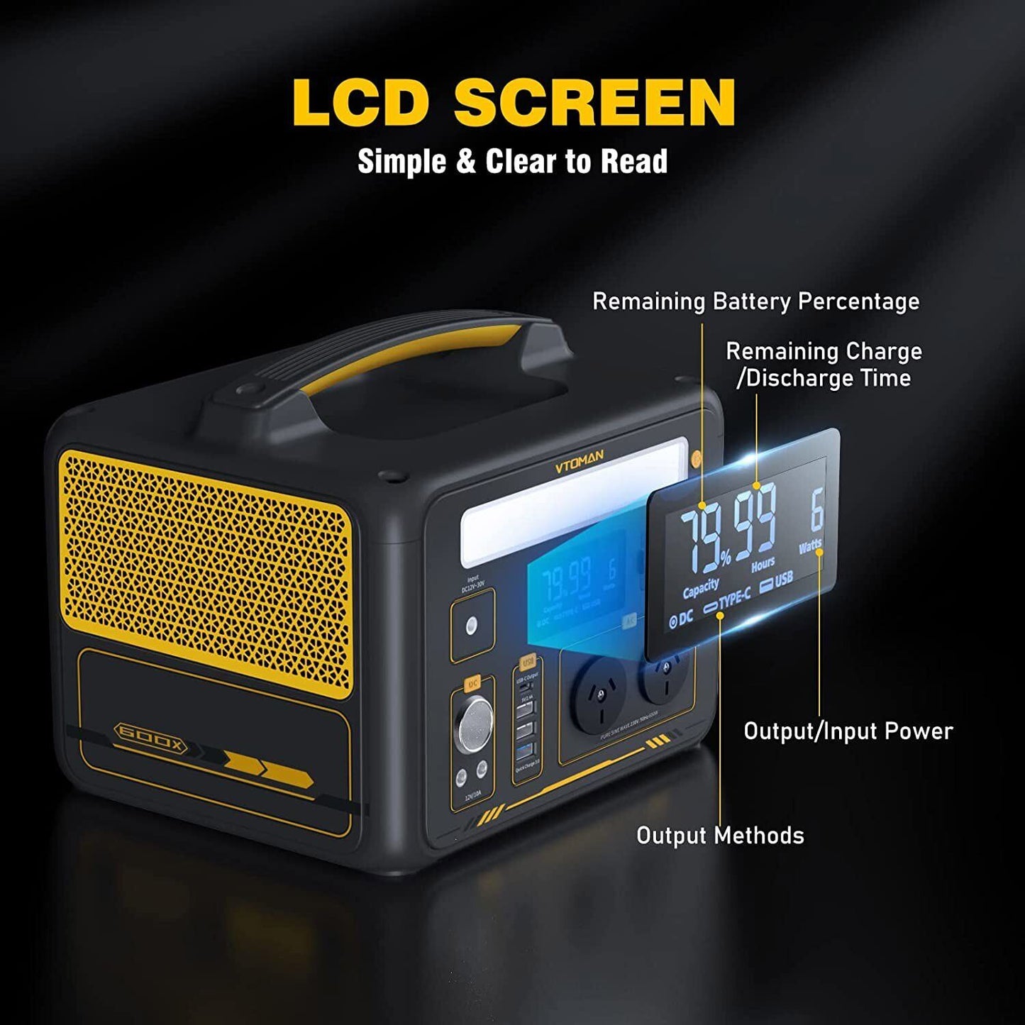 Vtoman Jump 600X 600W Power Station 110W Solar Panel 10A AC/DC