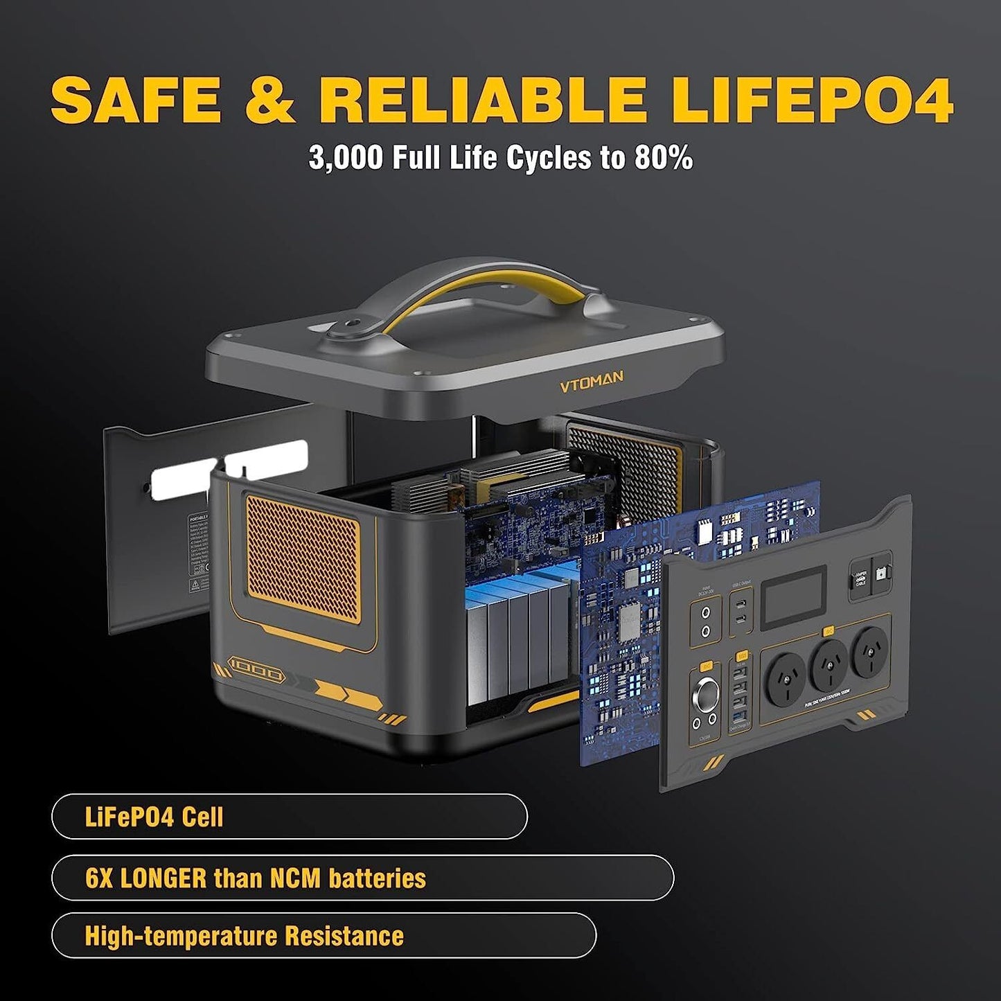 Vtoman Jump 1000 1000W 1408Wh Power Station + 110W Solar Panel