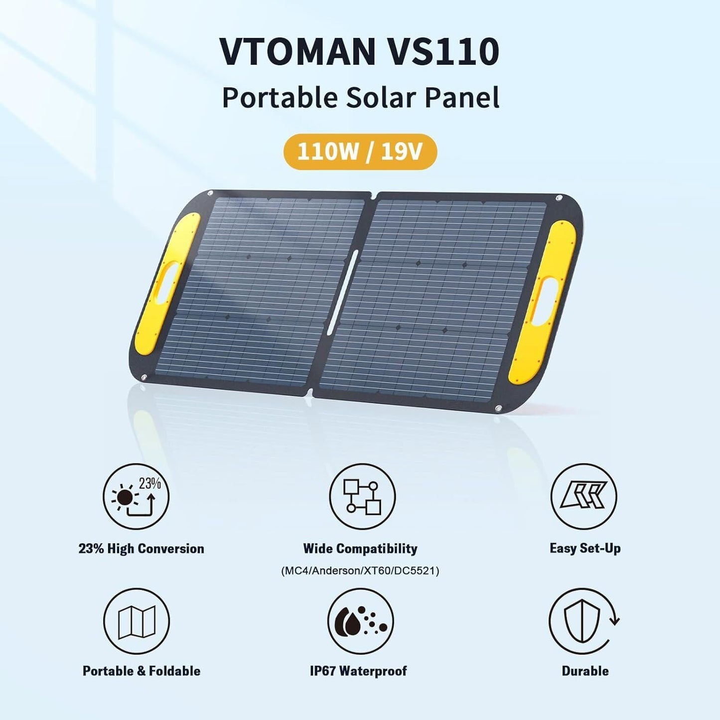 Vtoman Jump 1000 1000W 1408Wh Power Station + 110W Solar Panel